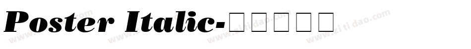 Poster Italic字体转换